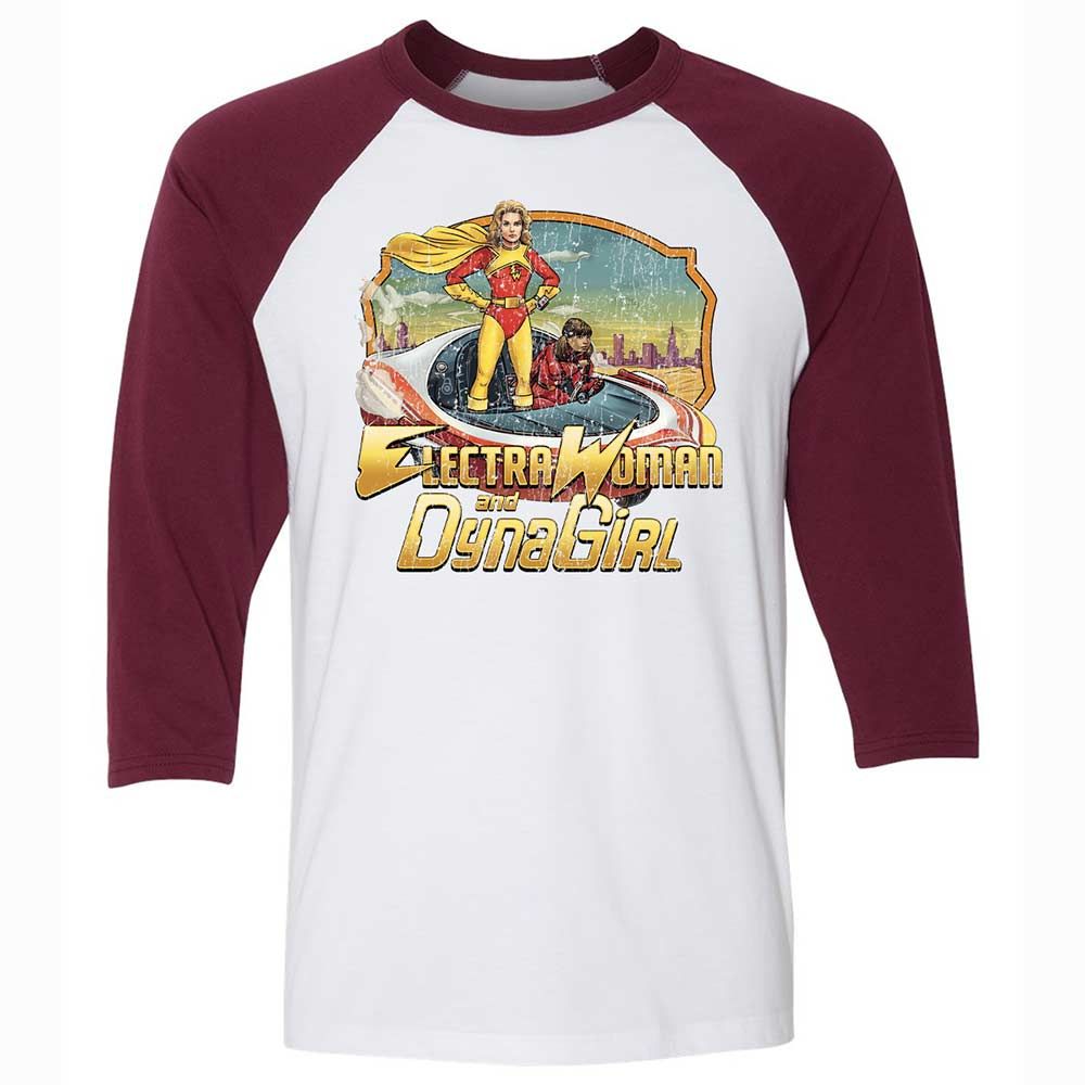Unisex 3/4 Baseball Tee - PPJJTTMR - White/Maroon - 7