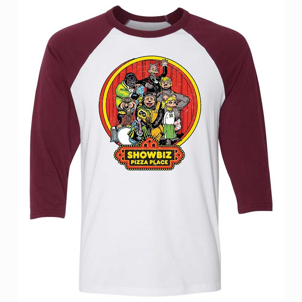 Unisex 3/4 Baseball Tee - PADYK5AG - White/Maroon - 7
