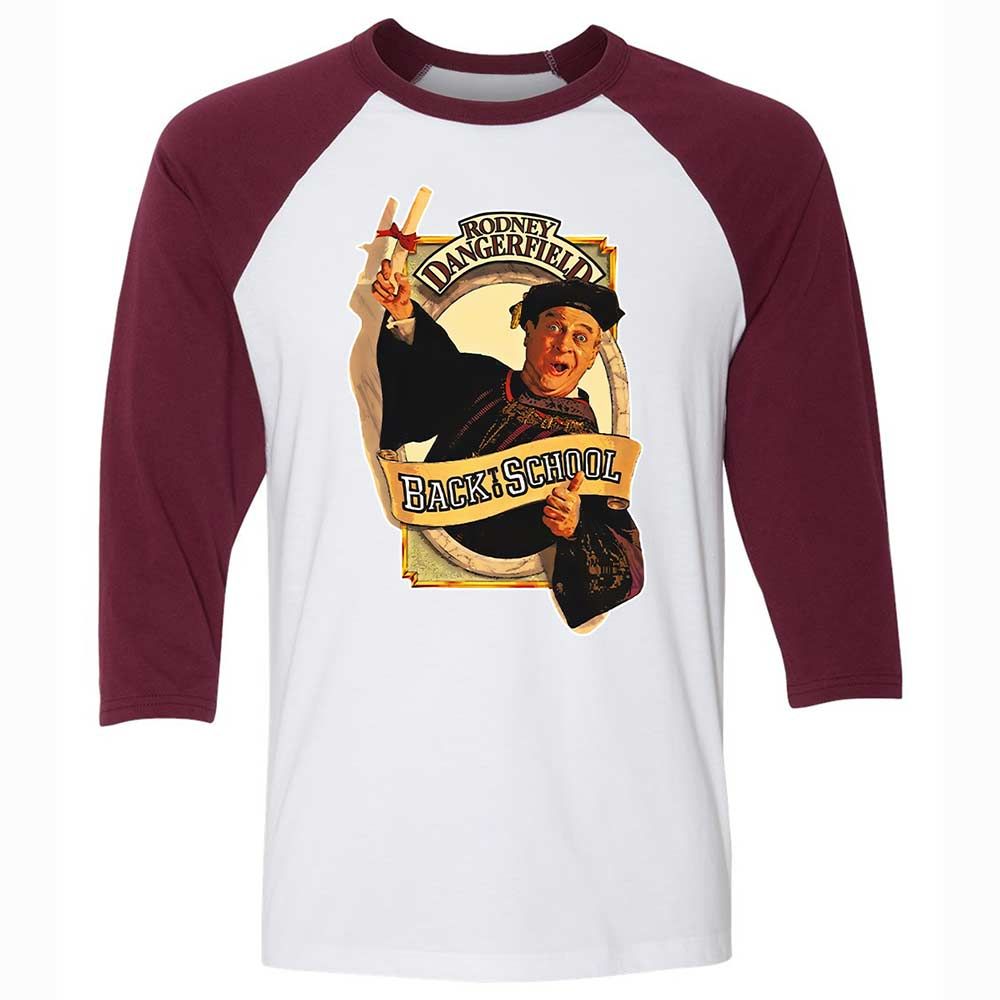 Unisex 3/4 Baseball Tee - R4XVMC8E - White/Maroon - 7