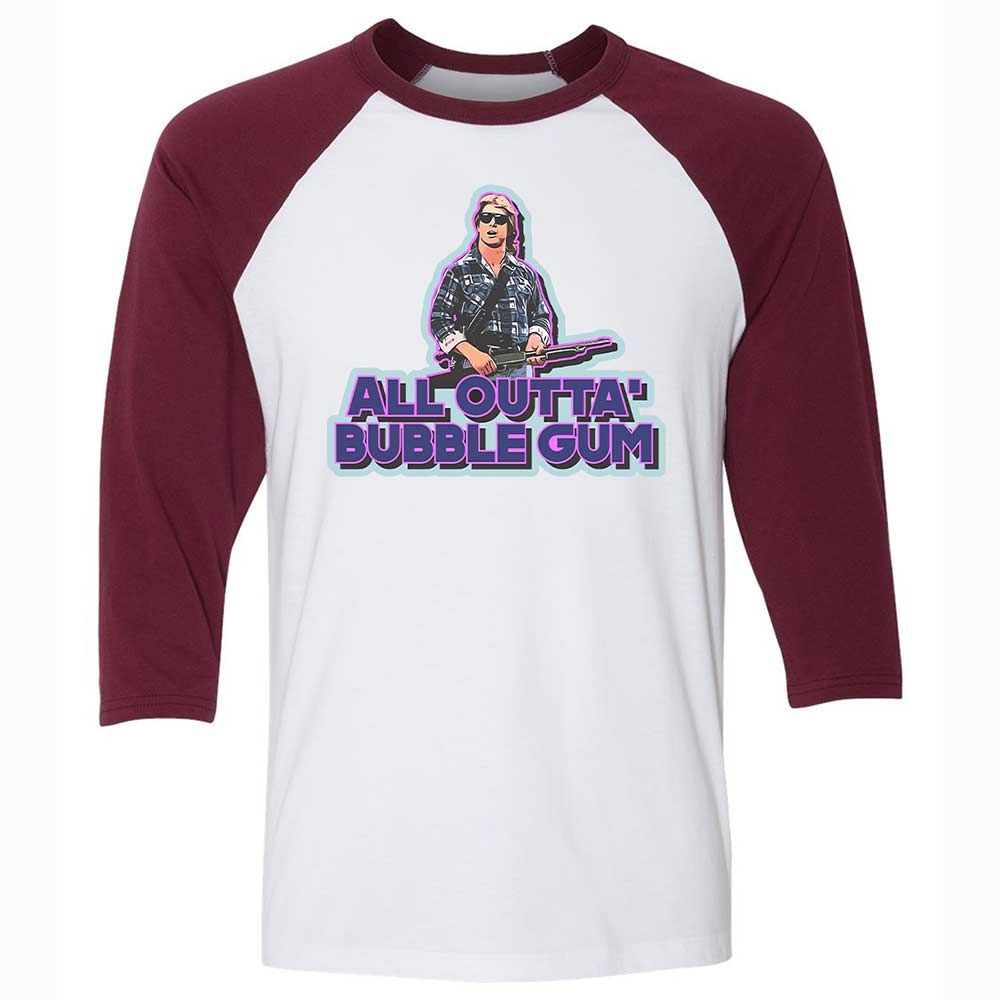 Unisex 3/4 Baseball Tee - M4HLCR4H - White/Maroon - 7