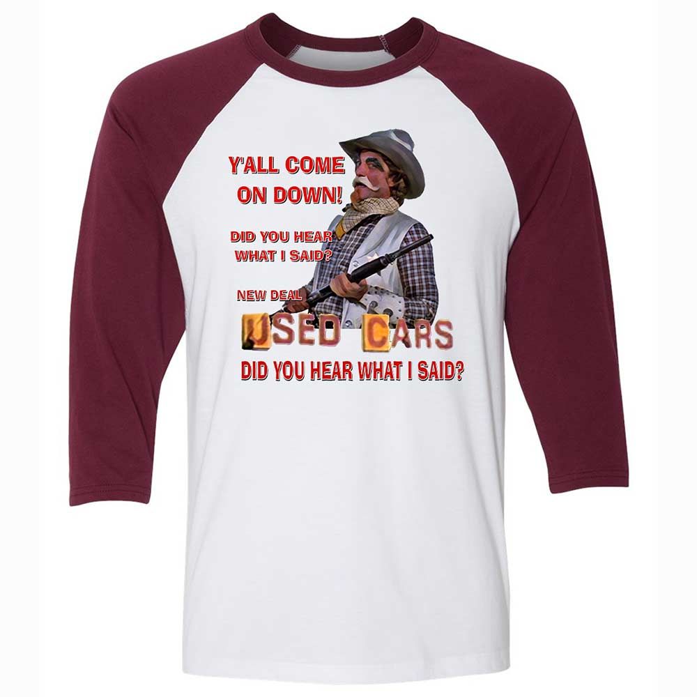Unisex 3/4 Baseball Tee - 33H9Z88C - White/Maroon - 7