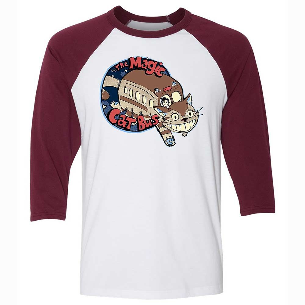 The Magic Catbus - White/Maroon - 7