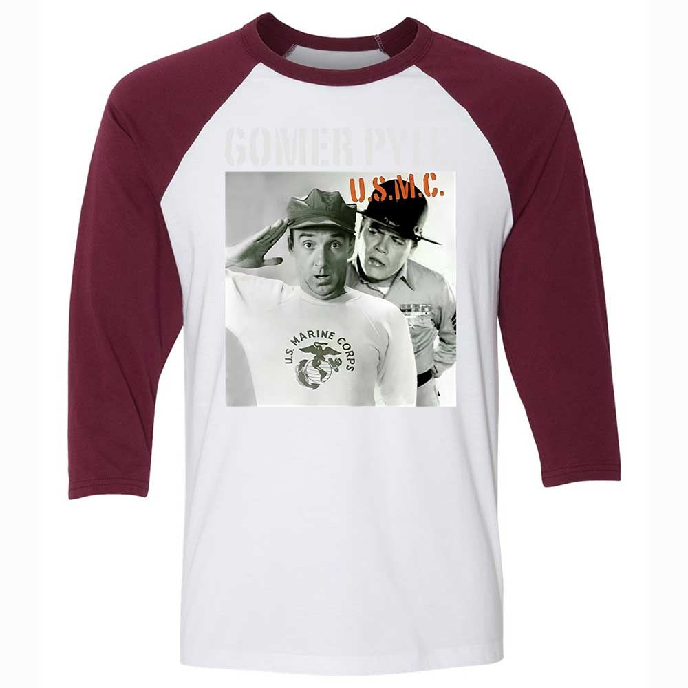 Unisex 3/4 Baseball Tee - 9HCSVQ4T - White/Maroon - 7