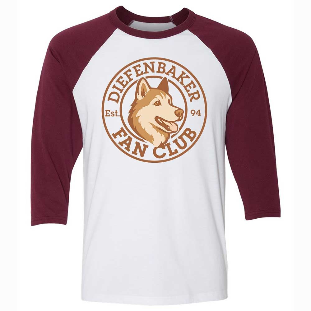 Unisex 3/4 Baseball Tee - 2MM2NL7Z - White/Maroon - 7