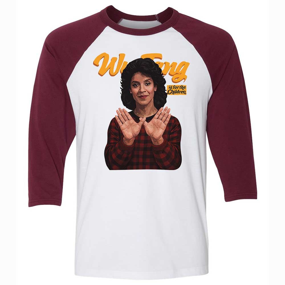 Unisex 3/4 Baseball Tee - U87ASFM9 - White/Maroon - 7