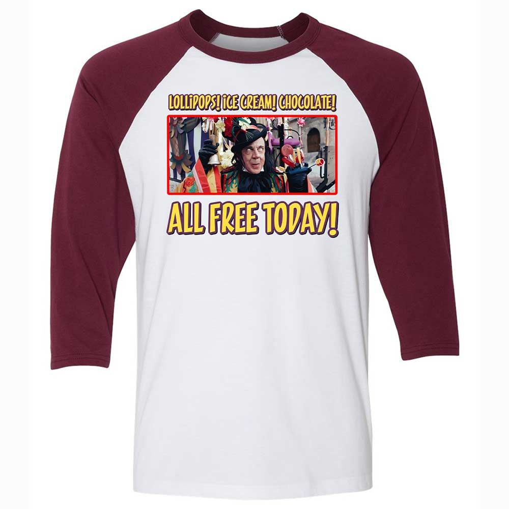 Unisex 3/4 Baseball Tee - QZGTZ782 - White/Maroon - 7