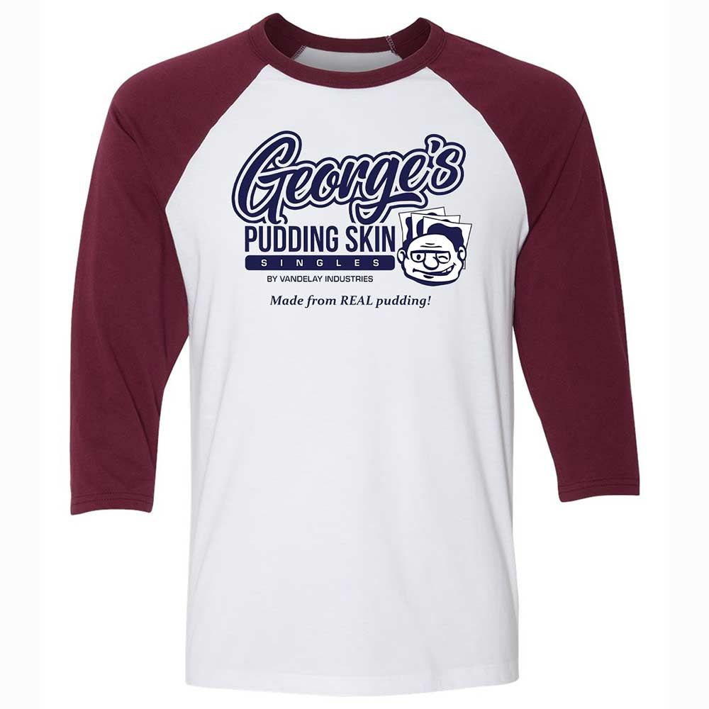 Unisex 3/4 Baseball Tee - P65TDVCW - White/Maroon - 7