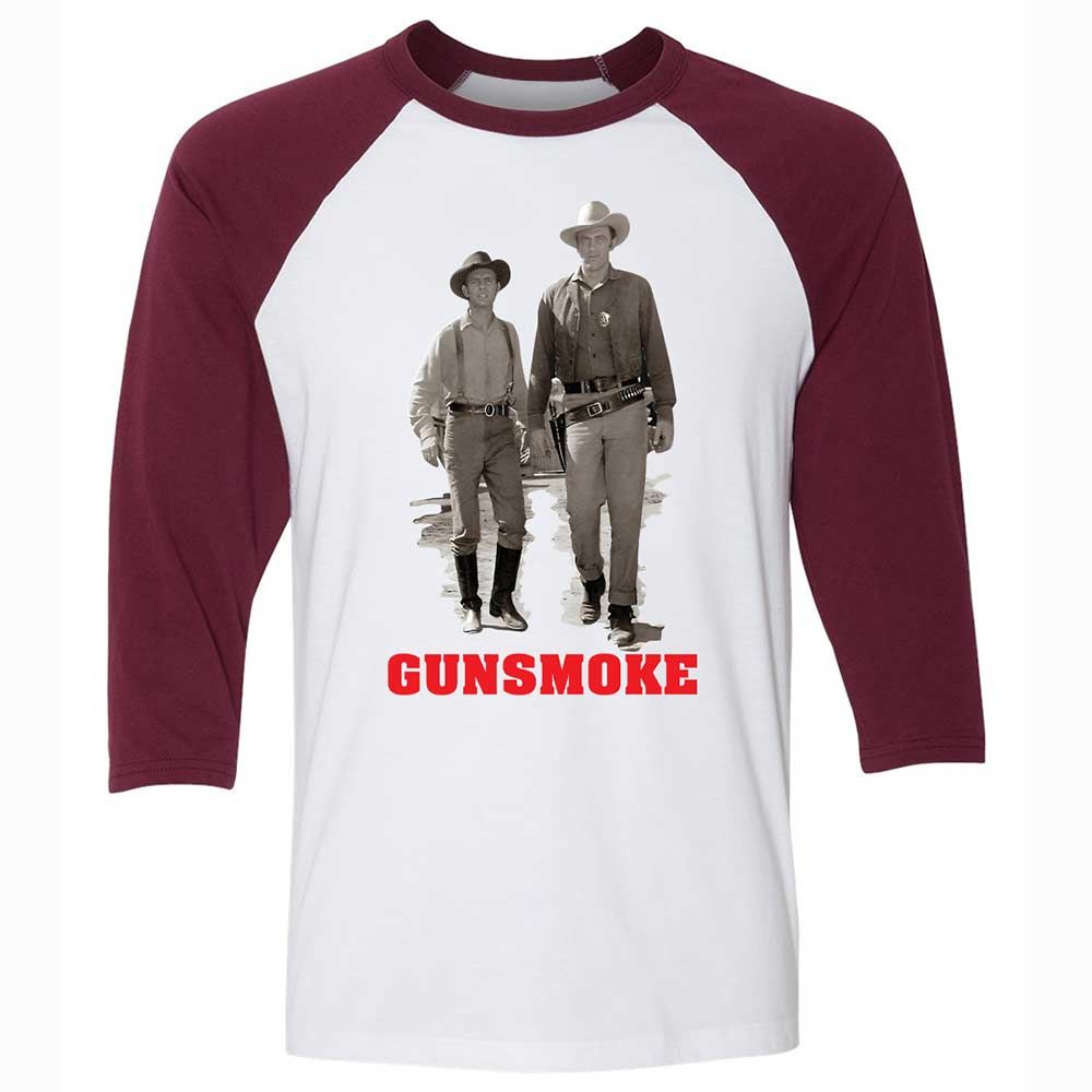Unisex 3/4 Baseball Tee - ASJEFZXP - White/Maroon - 7