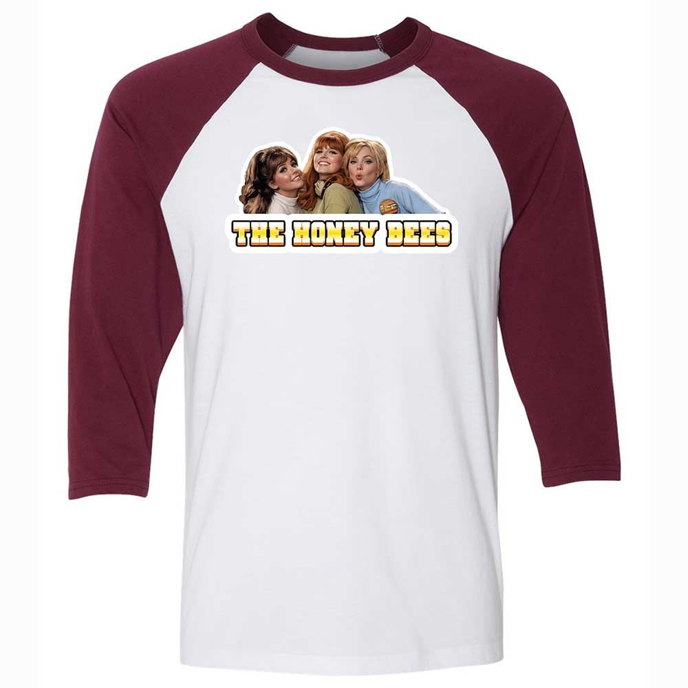 Unisex 3/4 Baseball Tee - E48RGWYZ - White/Maroon - 7