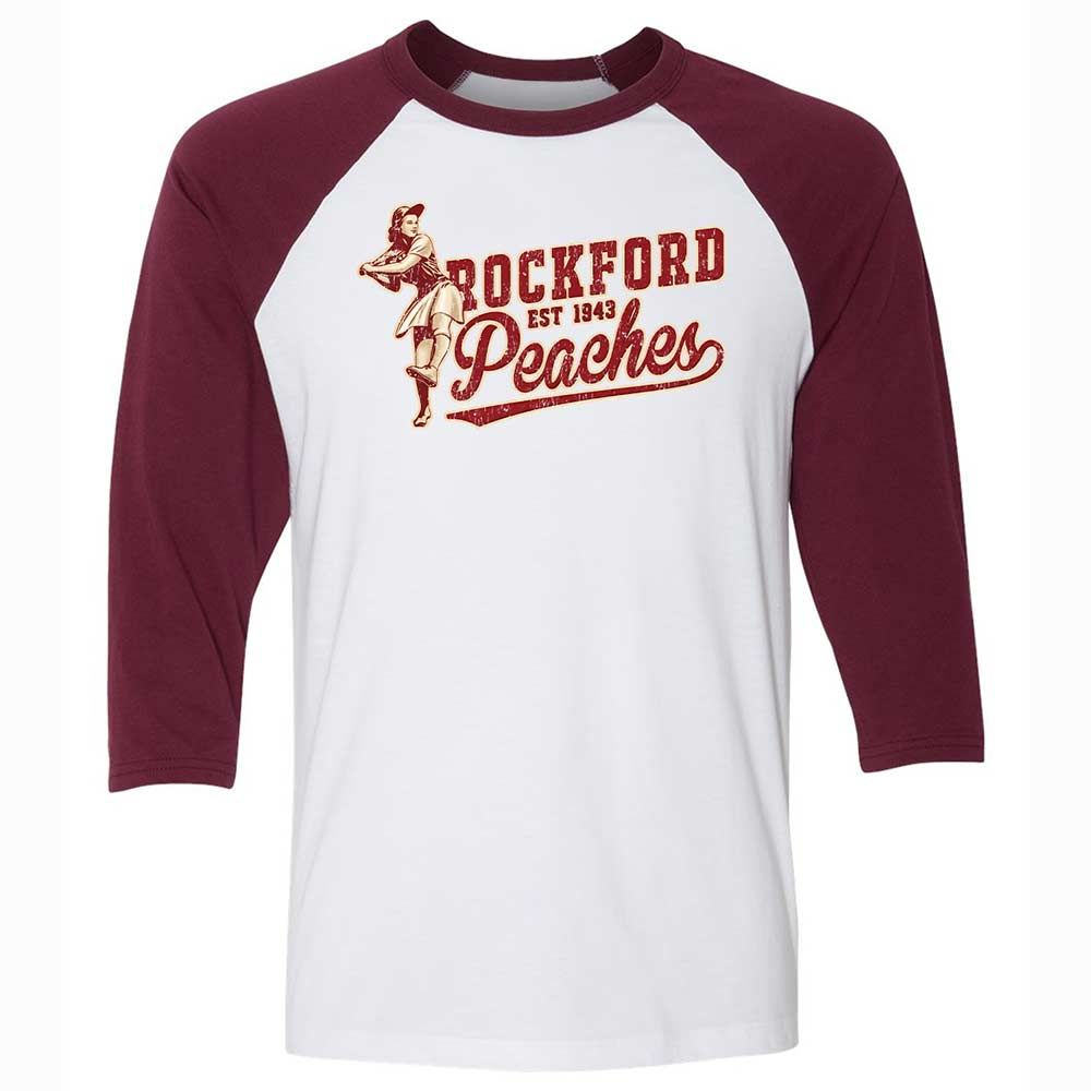 Unisex 3/4 Baseball Tee - W4MZN4BJ - White/Maroon - 7