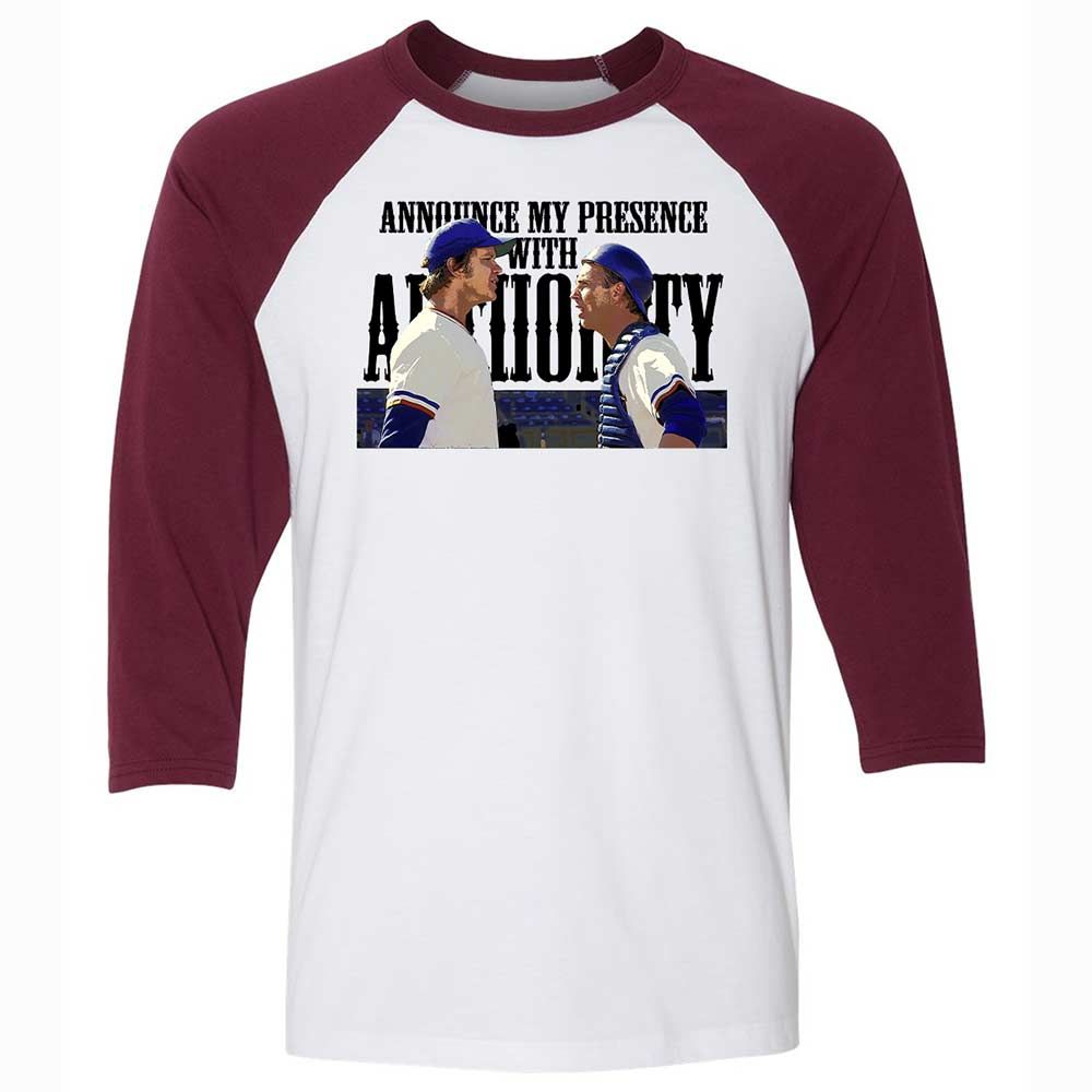 Announce my presence with authority - White/Maroon - 7