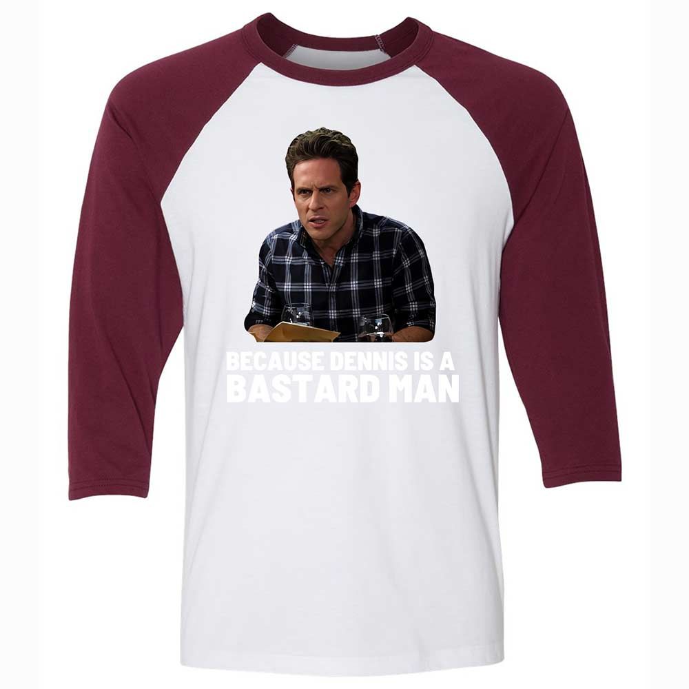 Unisex 3/4 Baseball Tee - 8Z2QSRYX - White/Maroon - 7