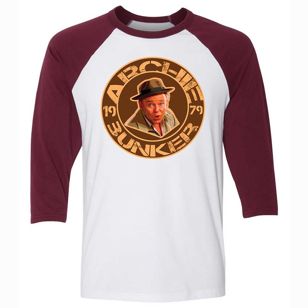 Unisex 3/4 Baseball Tee - SSFBXXG7 - White/Maroon - 7
