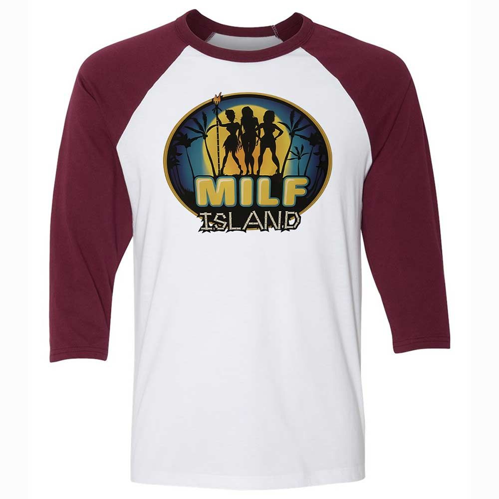 Unisex 3/4 Baseball Tee - 5VPRWUKY - White/Maroon - 7