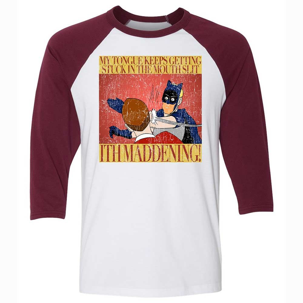 Unisex 3/4 Baseball Tee - AYEN4K66 - White/Maroon - 7