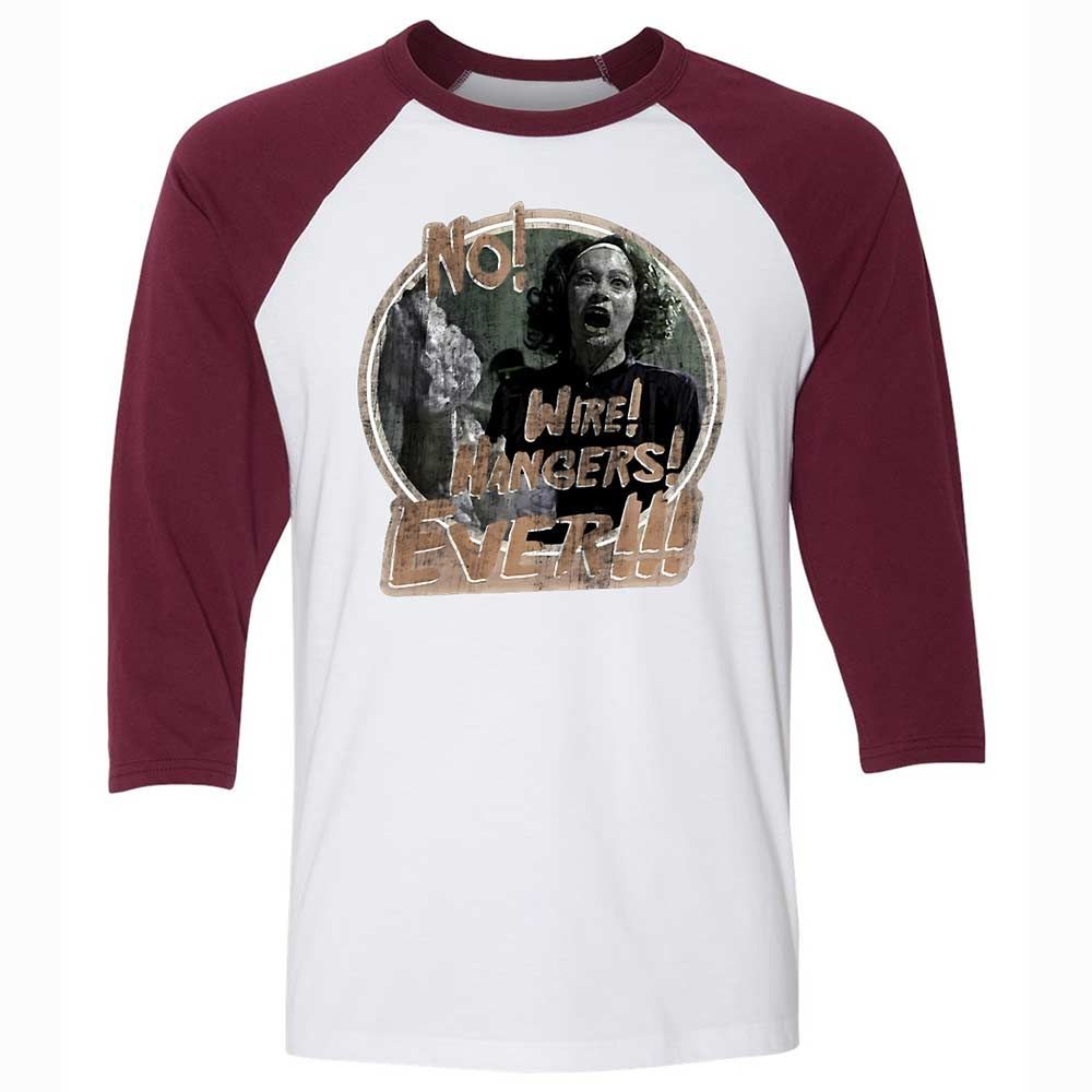 Unisex 3/4 Baseball Tee - 2NQE1E4Z - White/Maroon - 7