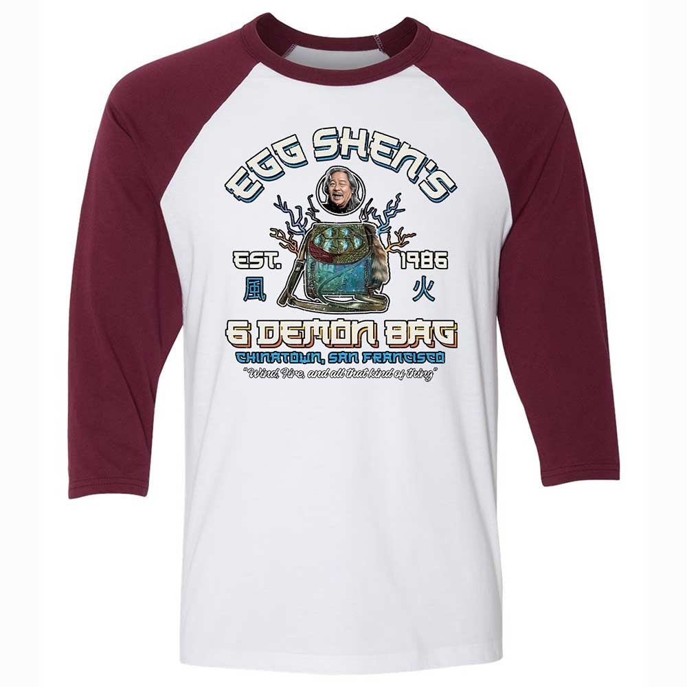 Unisex 3/4 Baseball Tee - 76R6D3EN - White/Maroon - 7