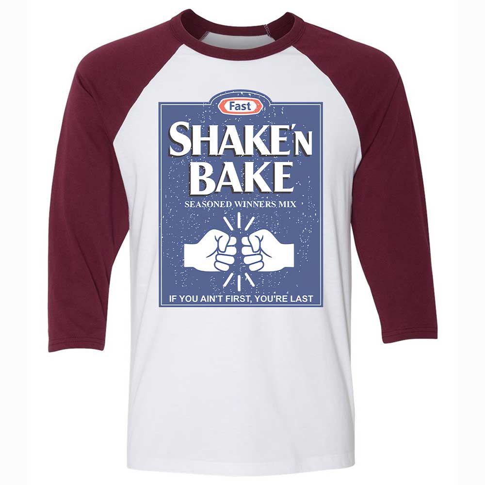 Unisex 3/4 Baseball Tee - AYGZNPYP - White/Maroon - 7
