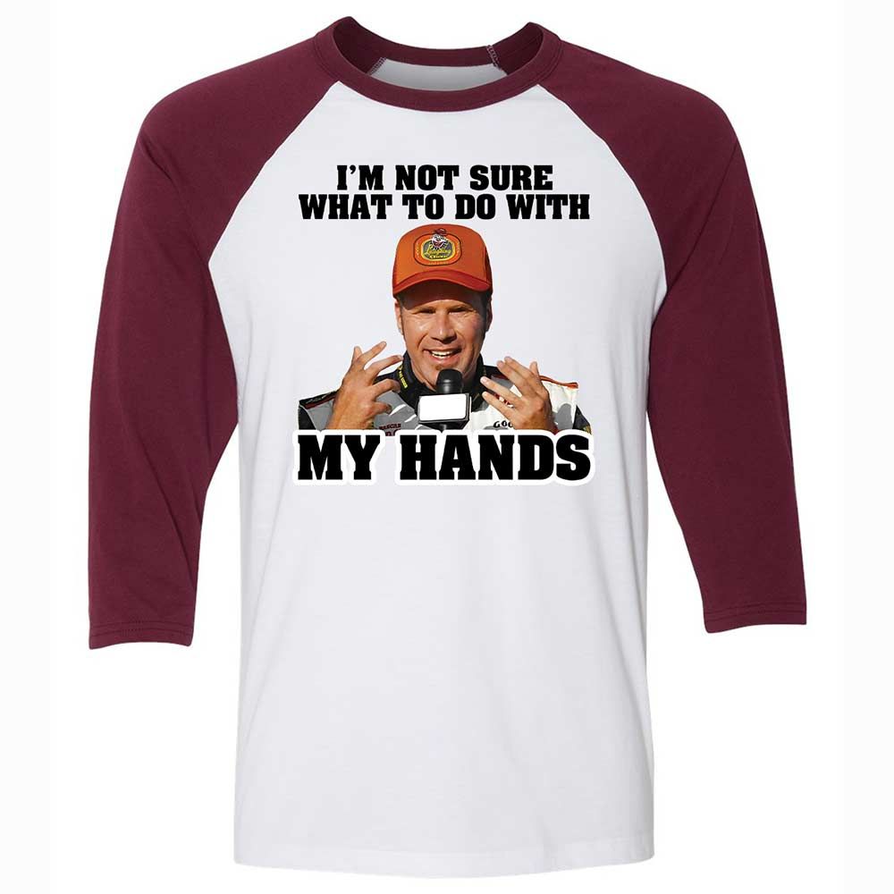 I'm Not Sure What To Do With My Hands - White/Maroon - 7