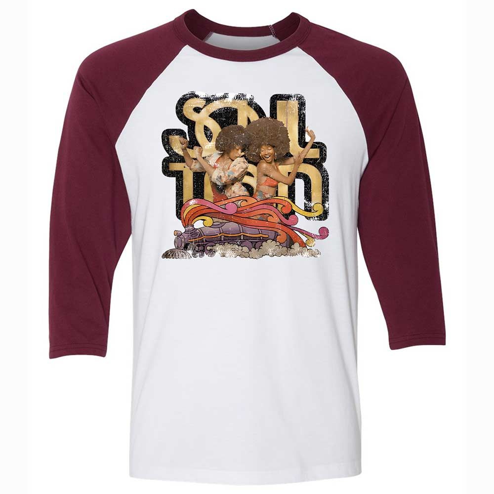 Retro Soul Train Dance Vibes - White/Maroon - 7
