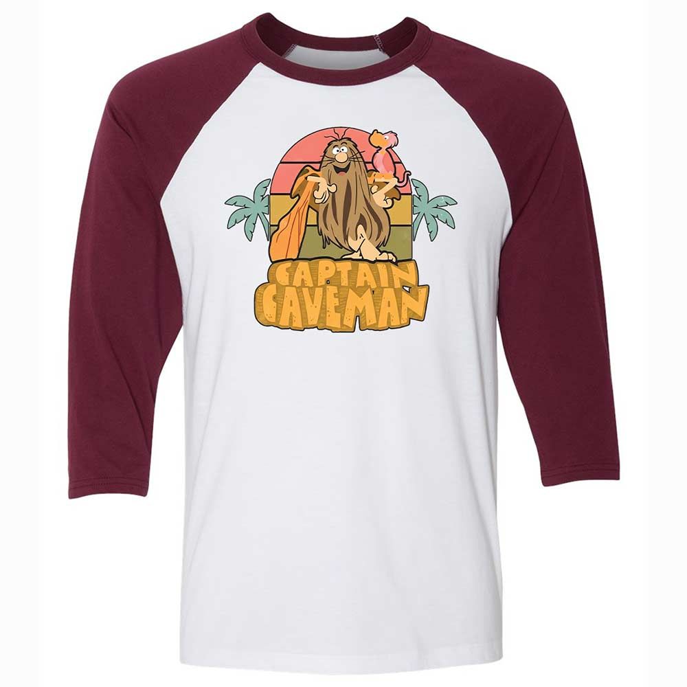 Unisex 3/4 Baseball Tee - 14ESE9PQ - White/Maroon - 7