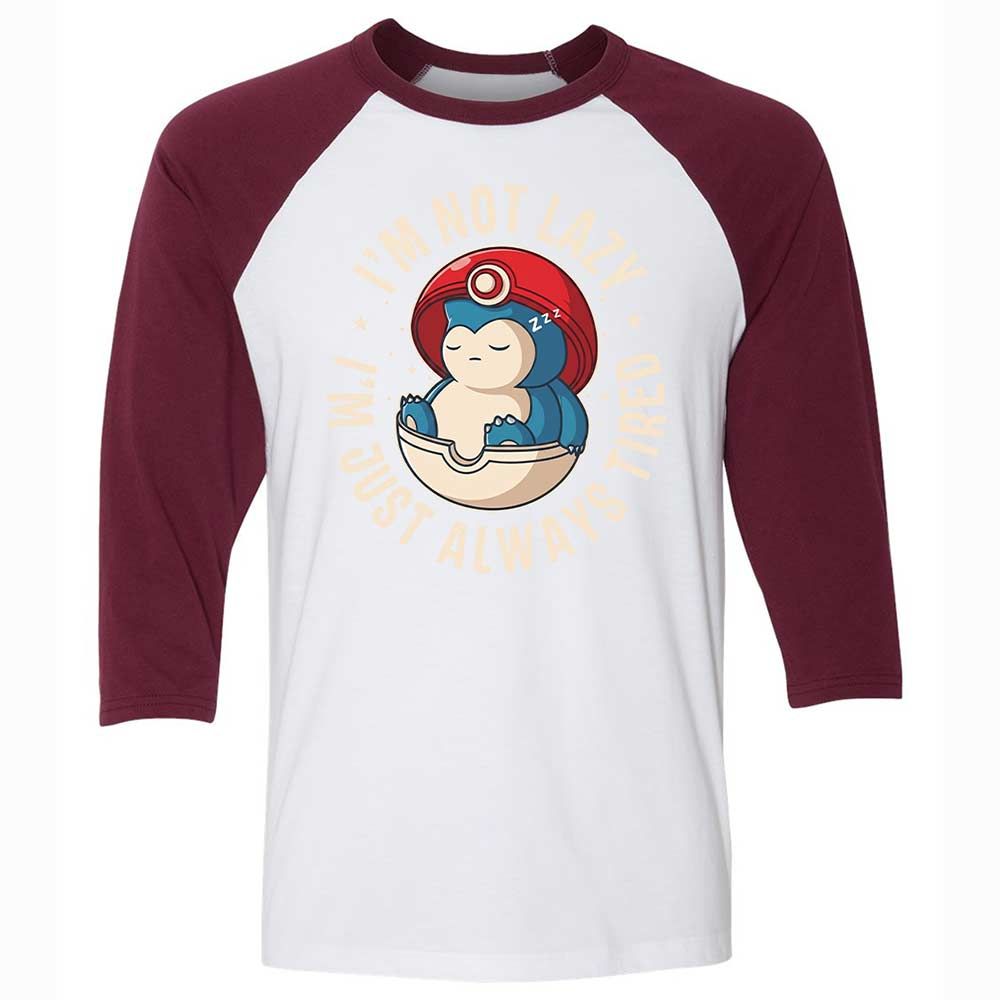 Unisex 3/4 Baseball Tee - N4Q4J2HX - White/Maroon - 7