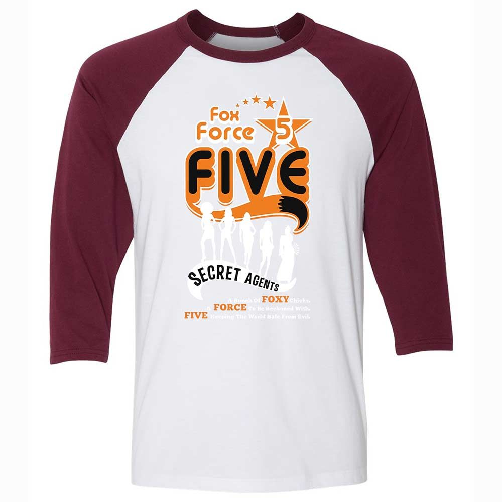 Unisex 3/4 Baseball Tee - 9MWFEVD2 - White/Maroon - 7