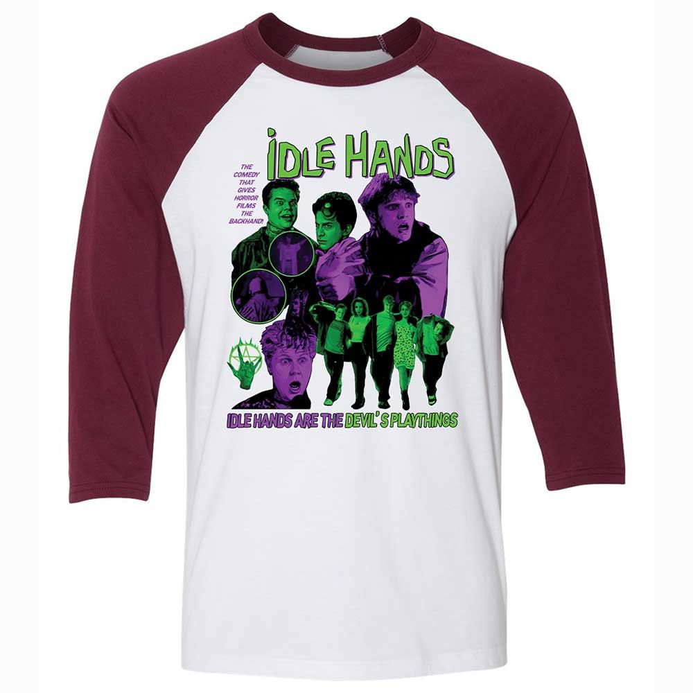 Idle hands are the Devil's playthings - White/Maroon - 7
