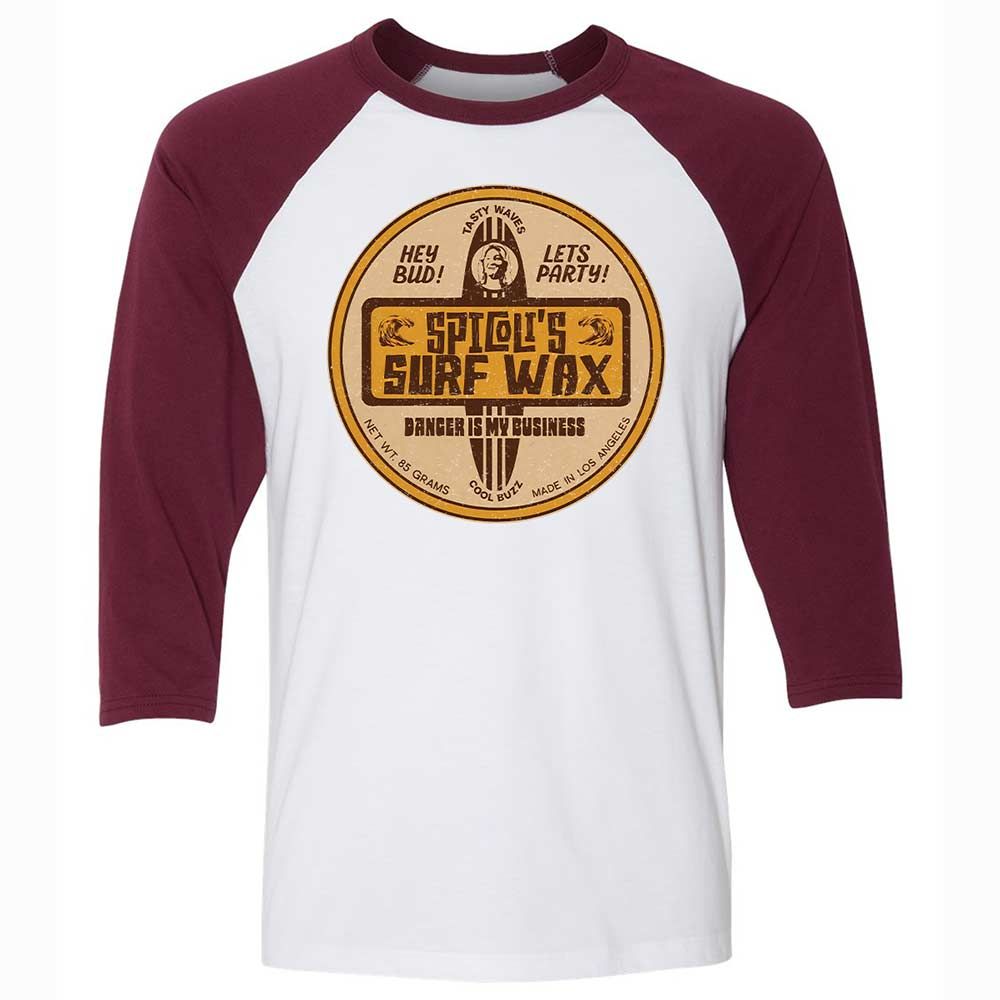 Unisex 3/4 Baseball Tee - Q3DE6R3Z - White/Maroon - 7