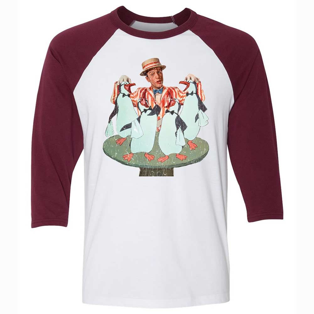 Unisex 3/4 Baseball Tee - R6H2YD4N - White/Maroon - 7