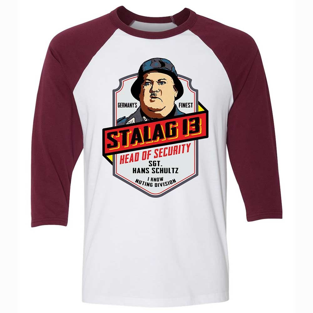 Unisex 3/4 Baseball Tee - 2MKHQLFV - White/Maroon - 7