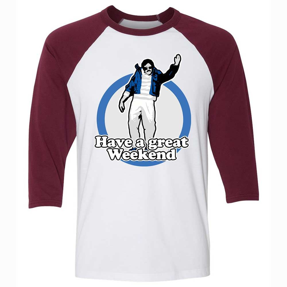 Unisex 3/4 Baseball Tee - ZHG2QF77 - White/Maroon - 7