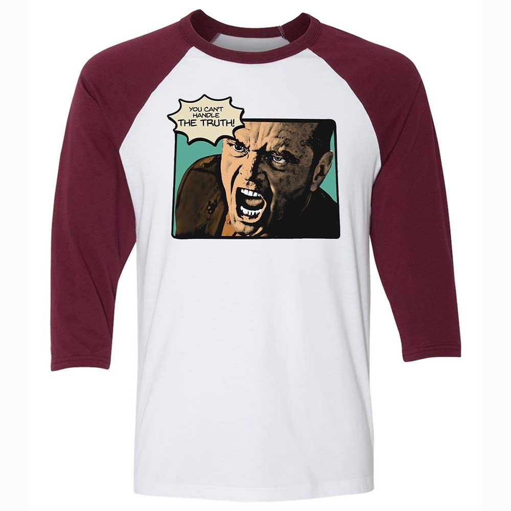 You Can't Handle The Truth - White/Maroon - 7