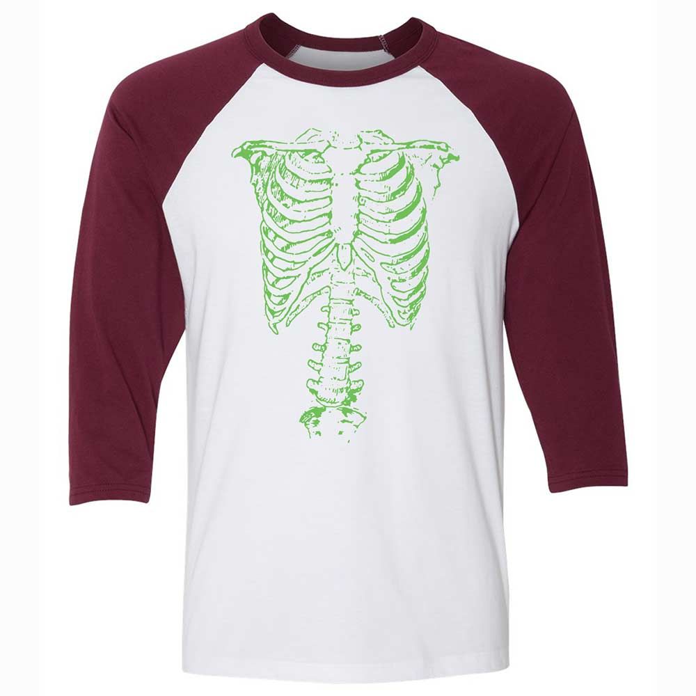 This Is Green Ribcage - White/Maroon - 7