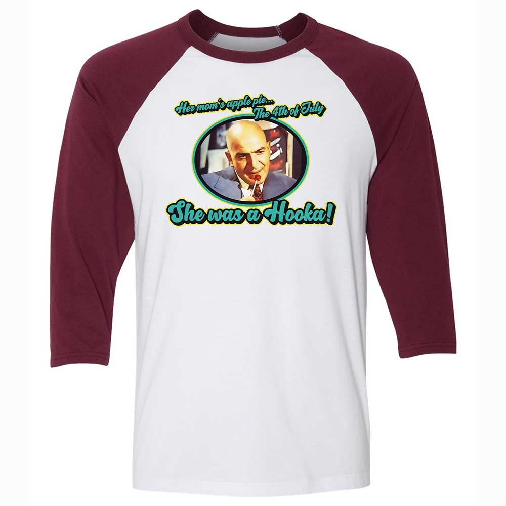 Unisex 3/4 Baseball Tee - GXDF43TR - White/Maroon - 7