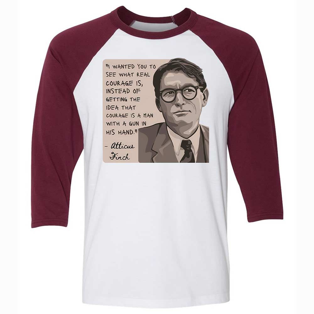 Real Courage Quote - White/Maroon - 7