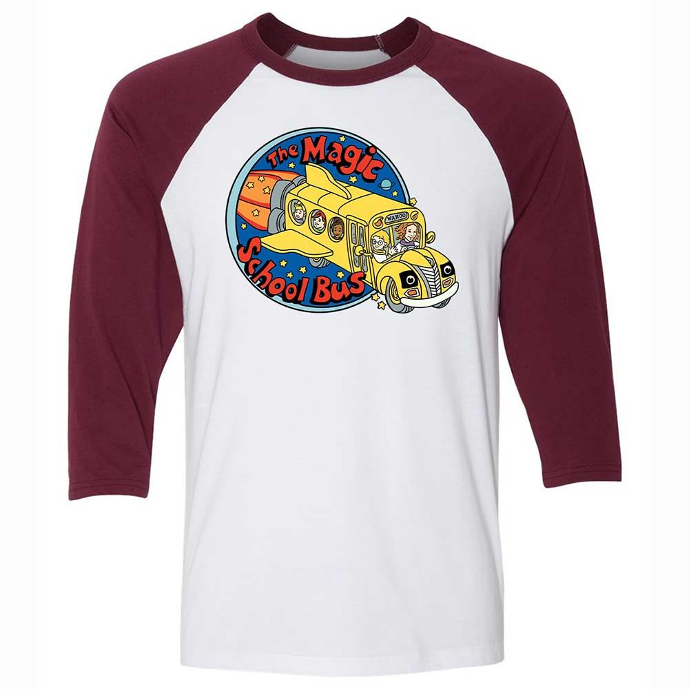 Unisex 3/4 Baseball Tee - 348BUMC6 - White/Maroon - 7