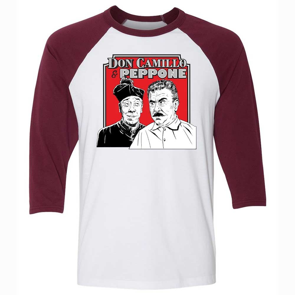 Unisex 3/4 Baseball Tee - QEGH2Y3D - White/Maroon - 7