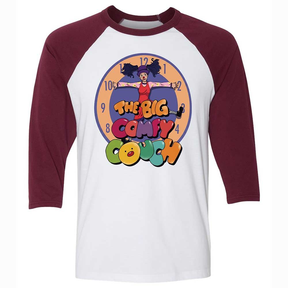 Unisex 3/4 Baseball Tee - 4D3B2EBE - White/Maroon - 7
