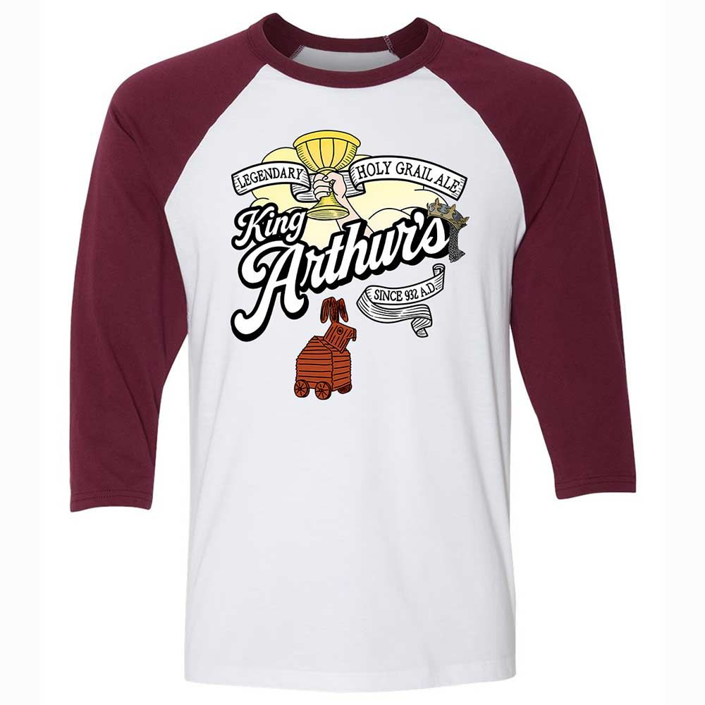 Unisex 3/4 Baseball Tee - QUXLPQDA - White/Maroon - 7