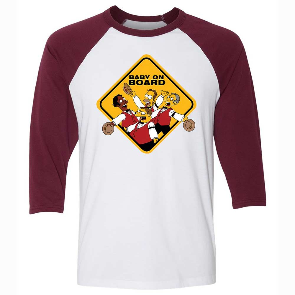 Baby on Board - White/Maroon - 7
