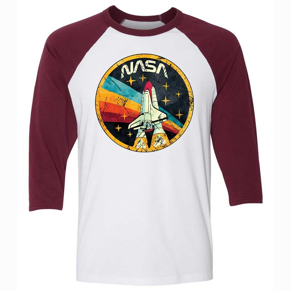 USA Space Agency Vintage Colors - White/Maroon - 7