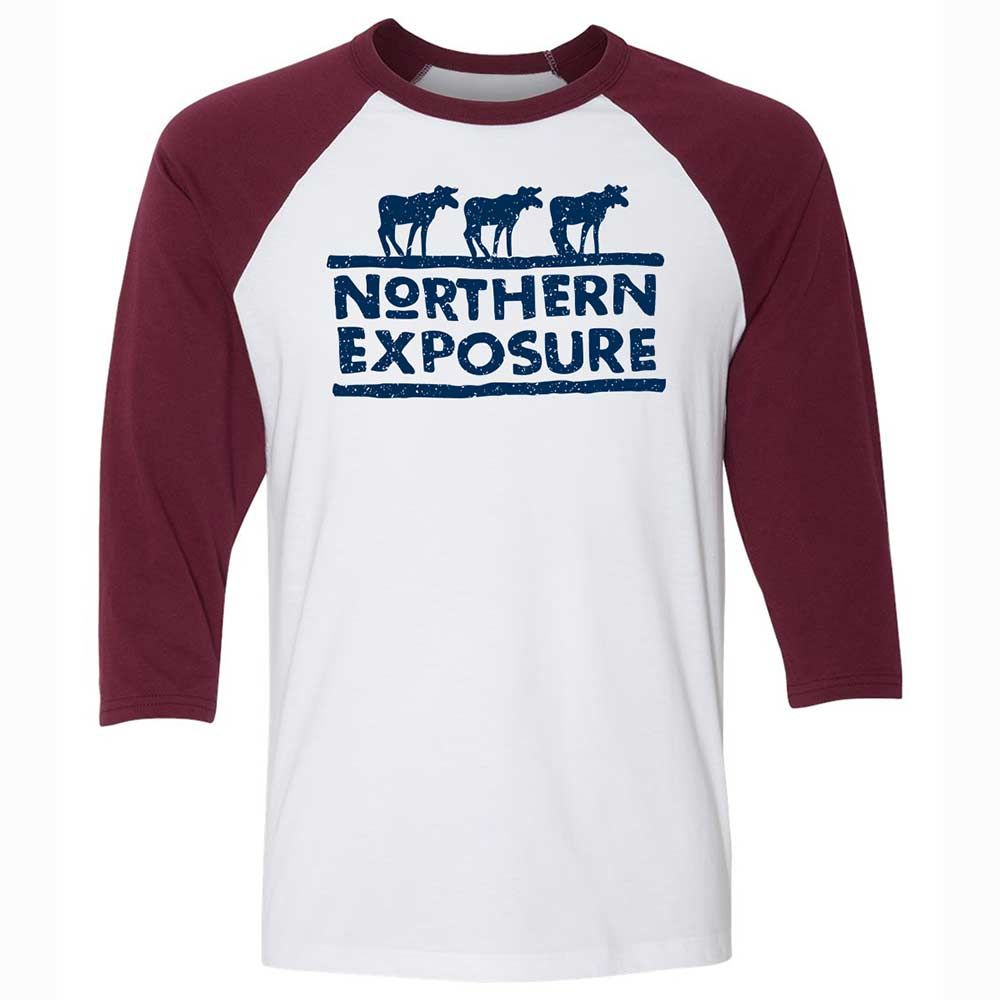Unisex 3/4 Baseball Tee - RQXCVSQS - White/Maroon - 7