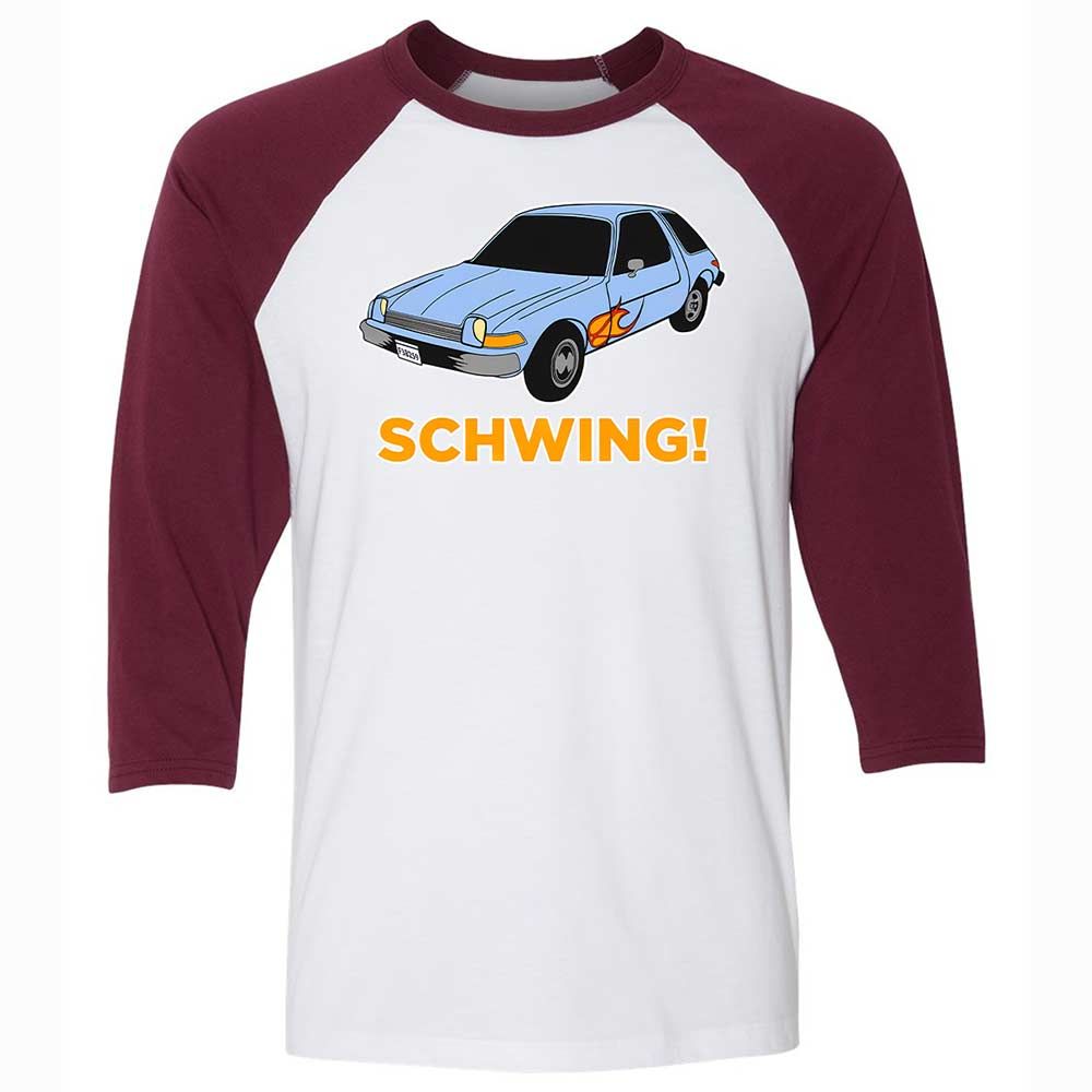 Unisex 3/4 Baseball Tee - Y69N8SCX - White/Maroon - 7