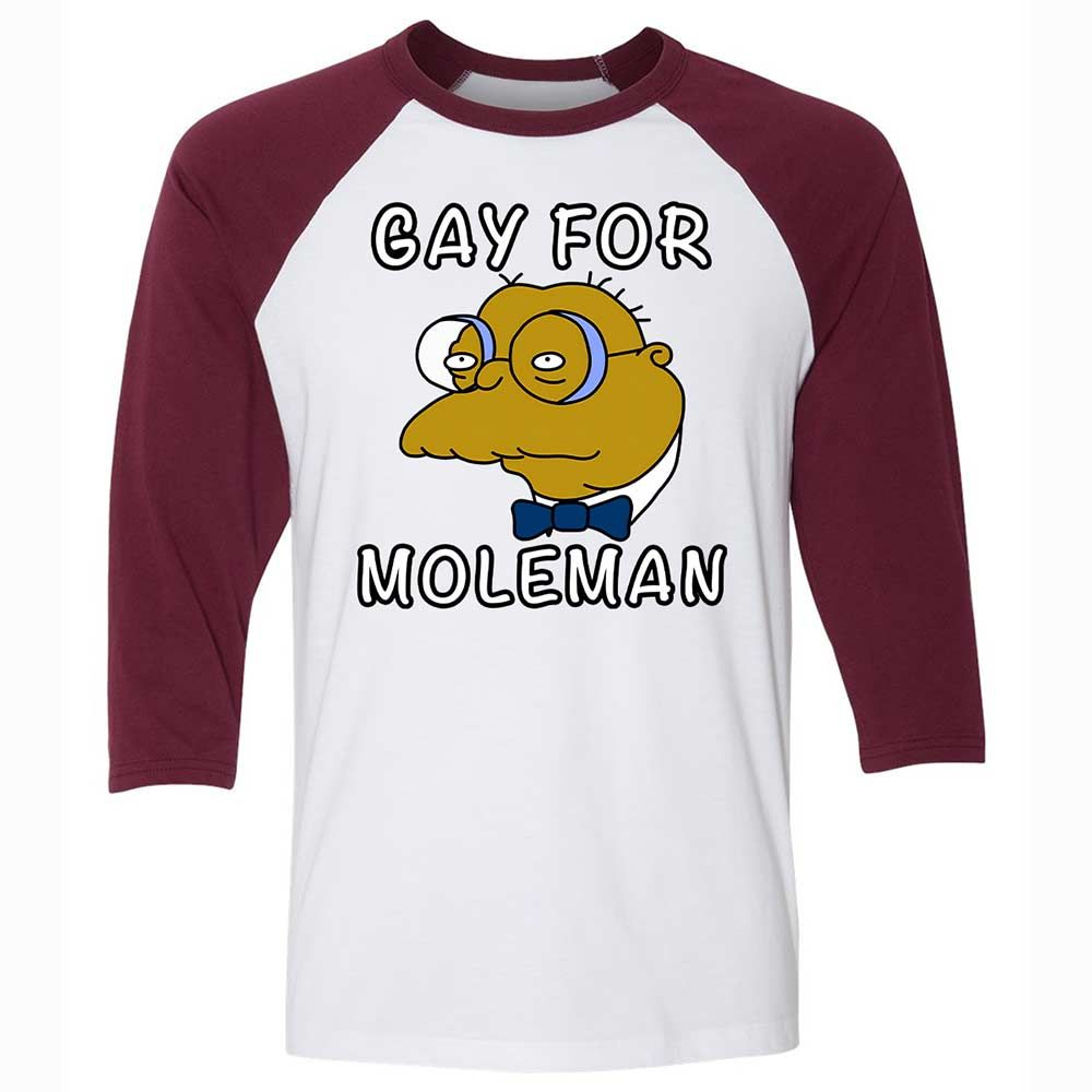 Gay for Moleman - White/Maroon - 7