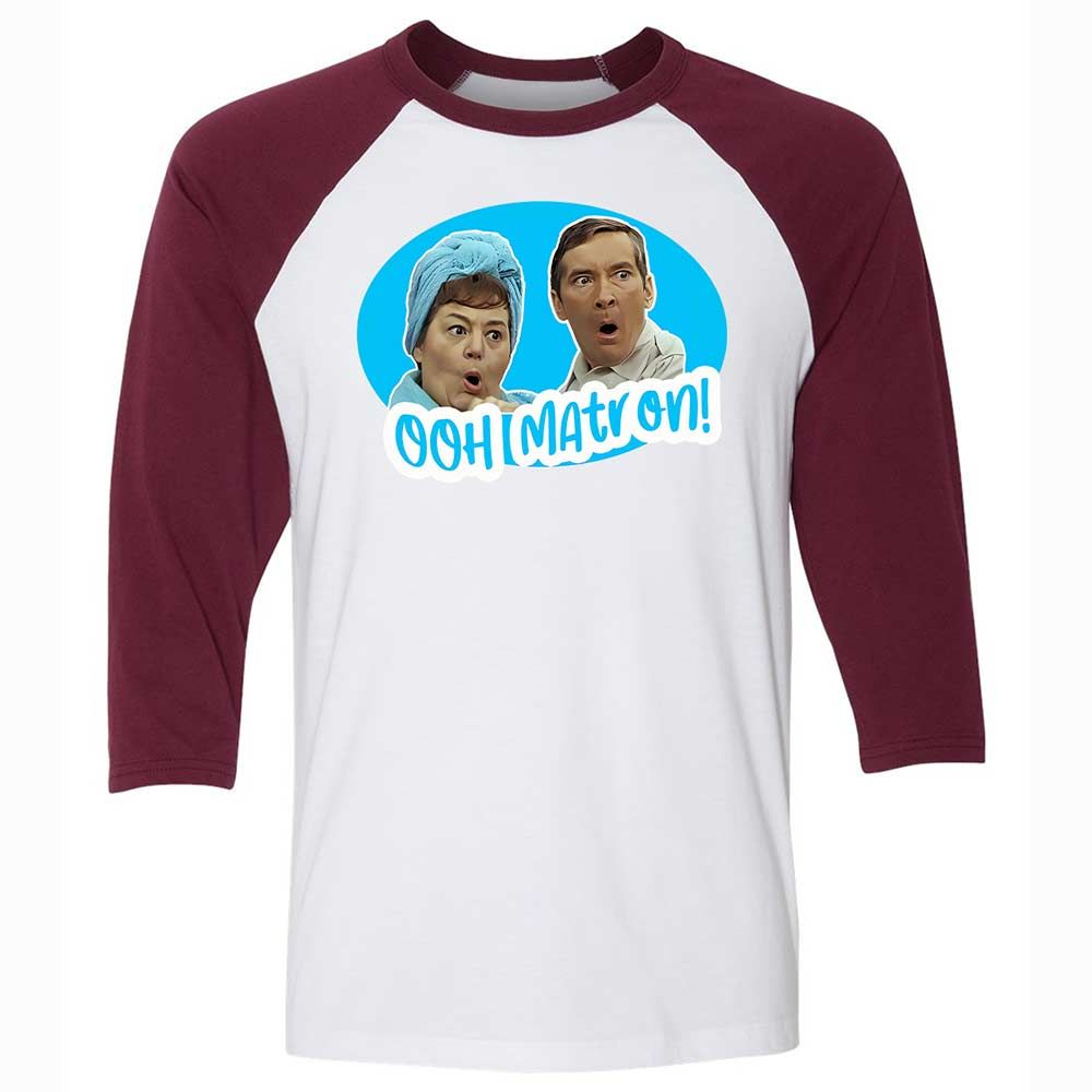 Unisex 3/4 Baseball Tee - EUH3KW9S - White/Maroon - 7