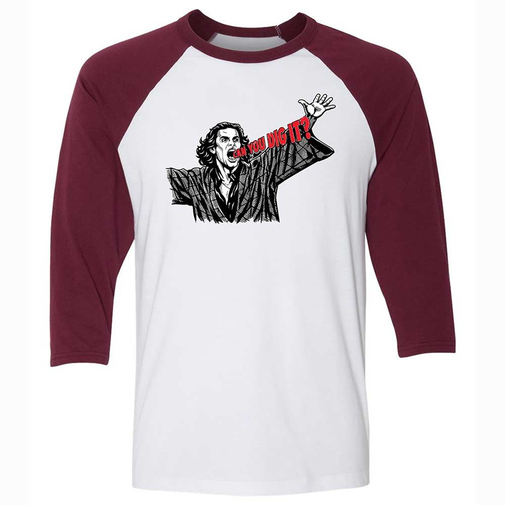 Unisex 3/4 Baseball Tee - PH8DBUKU - White/Maroon - 7