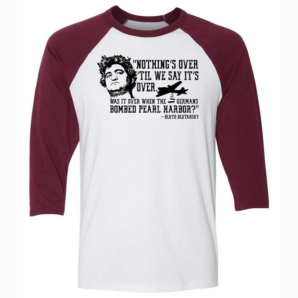 Unisex 3/4 Baseball Tee - LRTWSJND - White/Maroon - 7