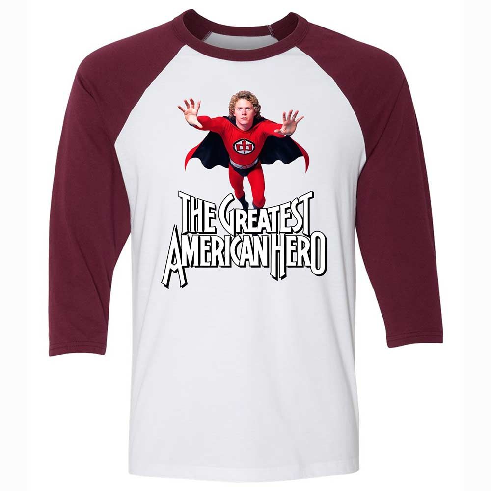 Unisex 3/4 Baseball Tee - YVHLEUL7 - White/Maroon - 7