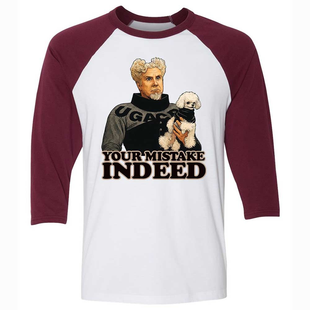 Unisex 3/4 Baseball Tee - VDRHCM4U - White/Maroon - 7